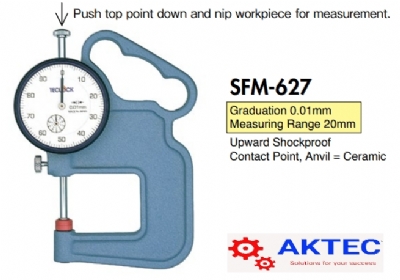 Đồng hồ đo độ dày Teclock (Dial Swift Gauge) Model SFM-627