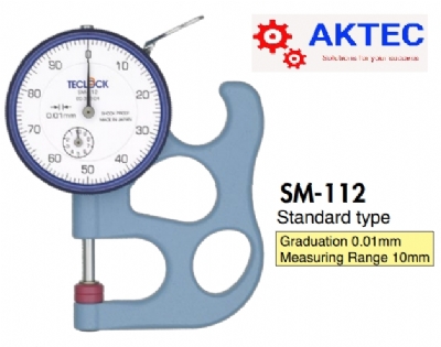 Đồng hồ đo độ dày Teclock SM-112, Dial Thickness Gauge