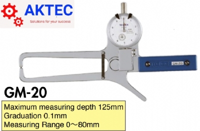 Thước cặp ngoài TECLOCK GM-20 (0～80mm/0.1mm)