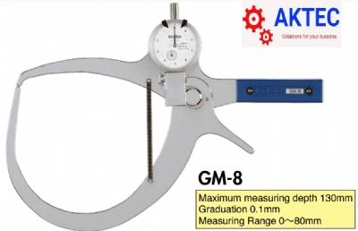 Thước cặp ngoài TECLOCK GM-8 (0～80mm/0.1mm)